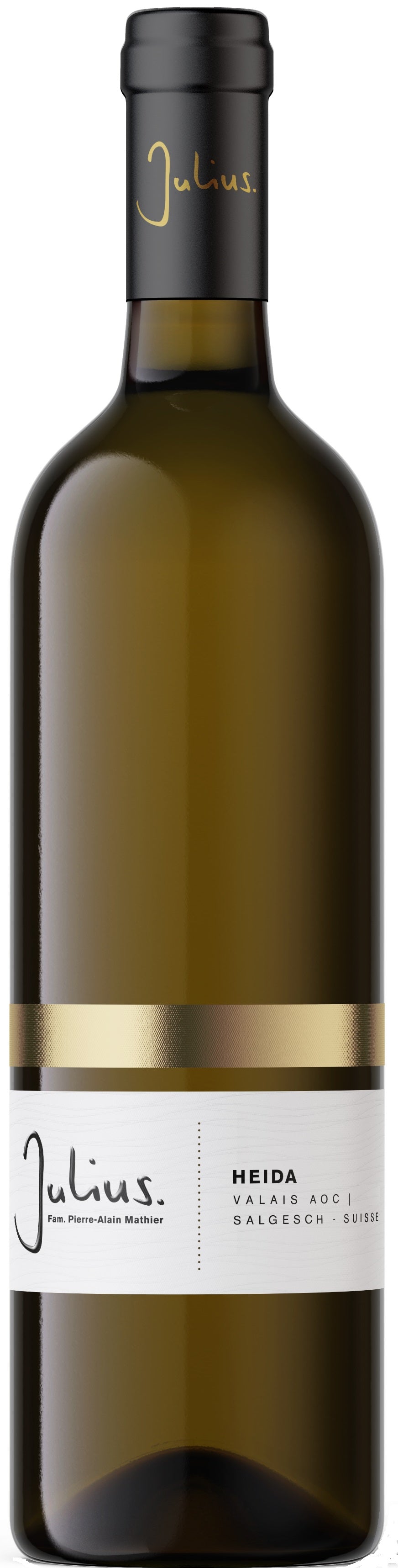 Heida, Valais AOC, Fam.Pierre-Alain Mathier, Vins et Vignobles Julius SA, Salgesch, 2025, 75cl